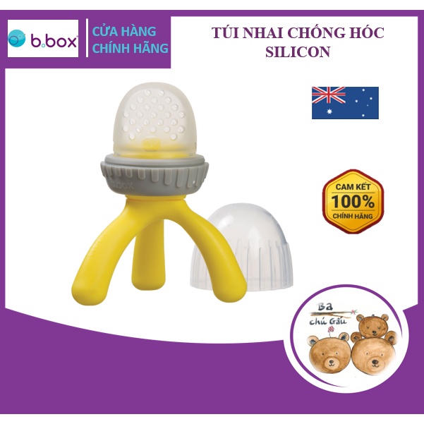 【B.BOX CHÍNH HÃNG ÚC】TÚI TẬP NHAI CHỐNG HÓC BẰNG SILICONE MỀM NHẸ VỚI NƯỚU CHO BÉ ĂN DẶM