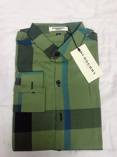 Sơ mi kẻ dài tay burberry