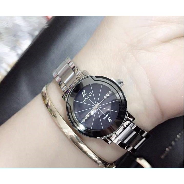 đồng hồ nữ Halei mã 457 chống nước đẹp lung linh(CÓ SIZE NAM)