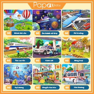 Đồ chơi tranh ghép hình 60 mảnh gỗ puzzle - Bộ ghép hình - Đồ chơi xếp hình
