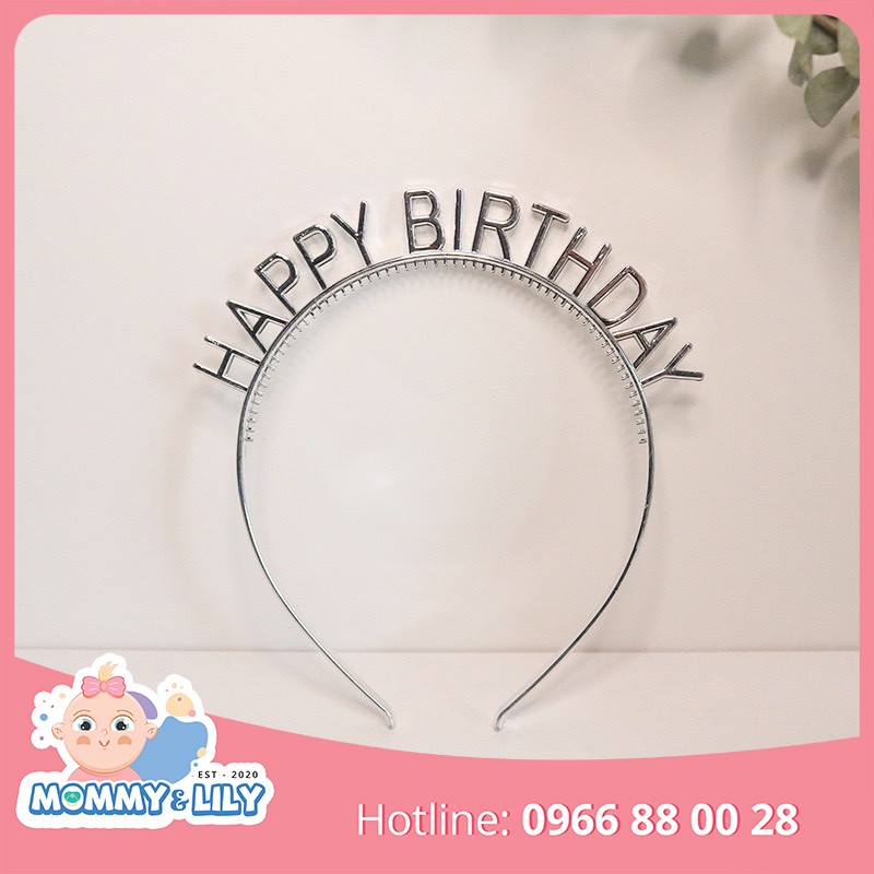 Bờm sinh nhật chữ HAPPY BIRTHDAY phong cách Hàn Quốc cho bé