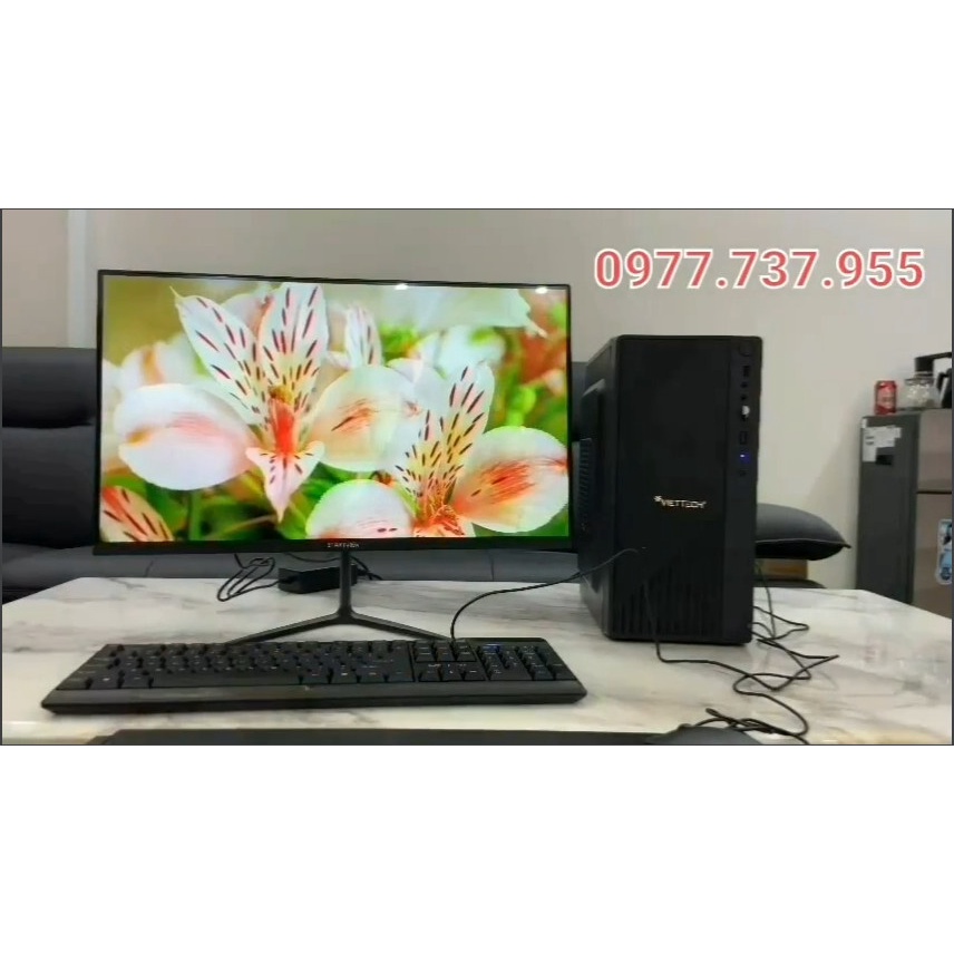 Bộ máy tính Văn phòng  (Core i7 2600 - Core i5 - Ram 8Gb - SSD 120Gb) Màn hình full viền KingView 24 inch