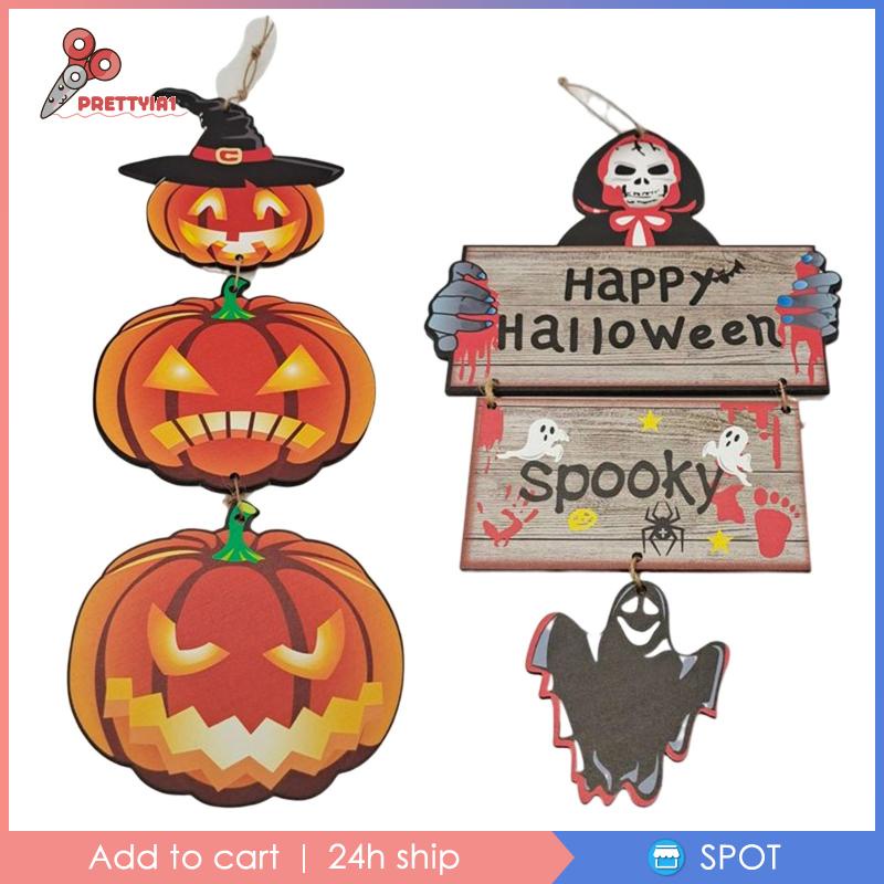 Biển Hiệu Treo Cửa Trước Trang Trí Halloween Prettyia1