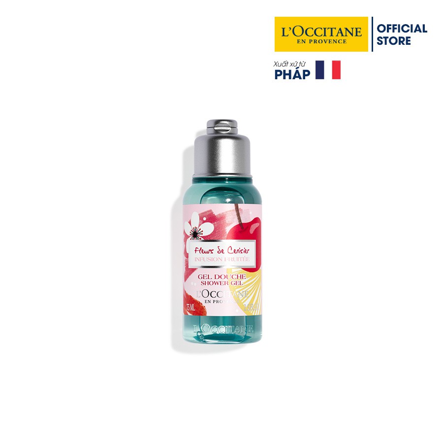 Bộ sản phẩm gel tắm và dưỡng thể hương hoa Anh Đào Cherry Blossom Fluers De Cerisier 75ml L'Occitane | BigBuy360 - bigbuy360.vn