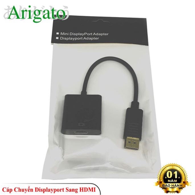 Cáp chuyển đổi Display Port sang HDMI 15cm (Trắng)