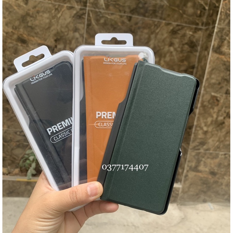 Bao da Likgus xịn có ngăn gài bút cho Samsung Galaxy Z Fold 3 5G cao cấp siêu đẹp
