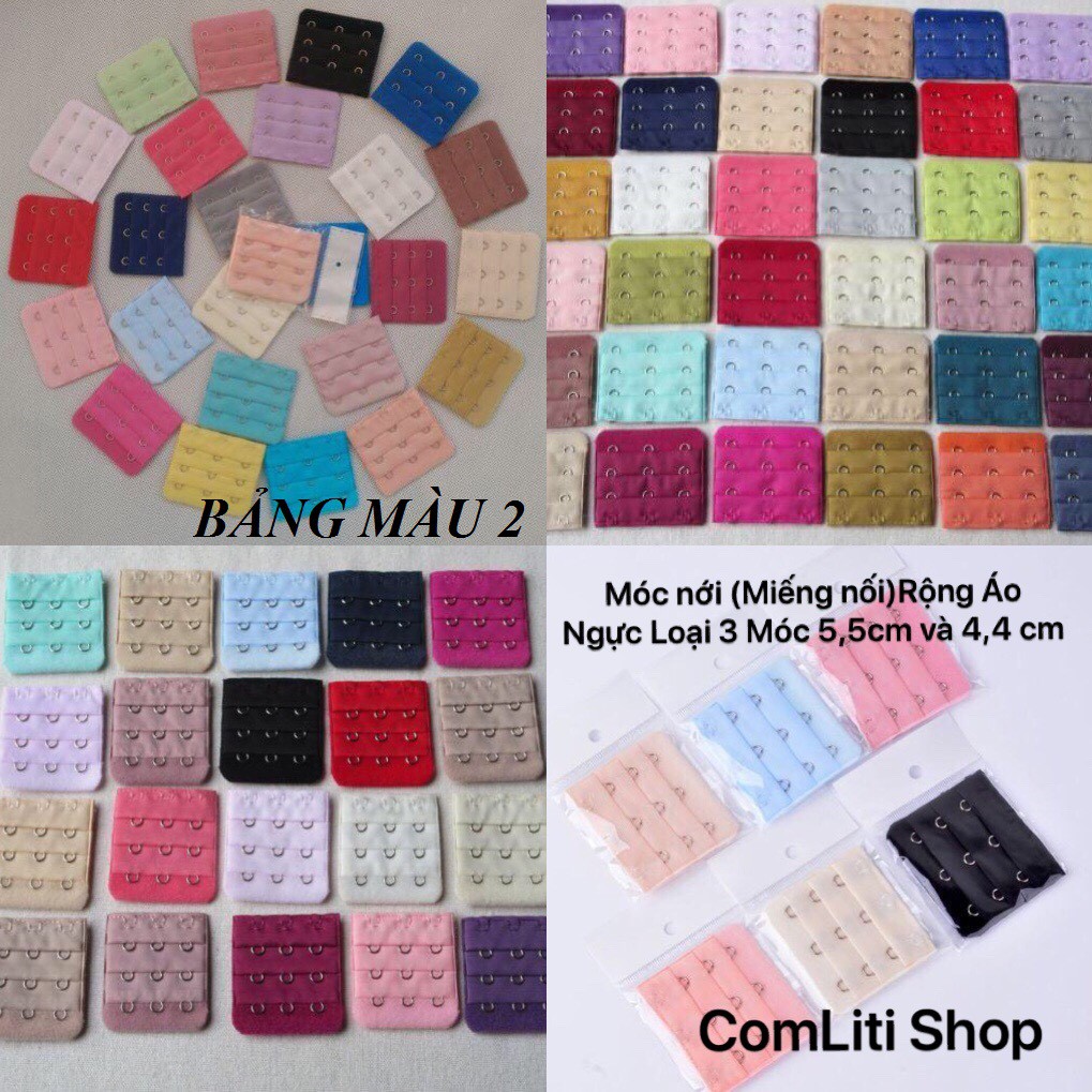 Móc Nối Áo Ngực 3 Móc Cài Miếng Nối Áo Ngực Nhiều Màu [ Bảng Màu 2 ]