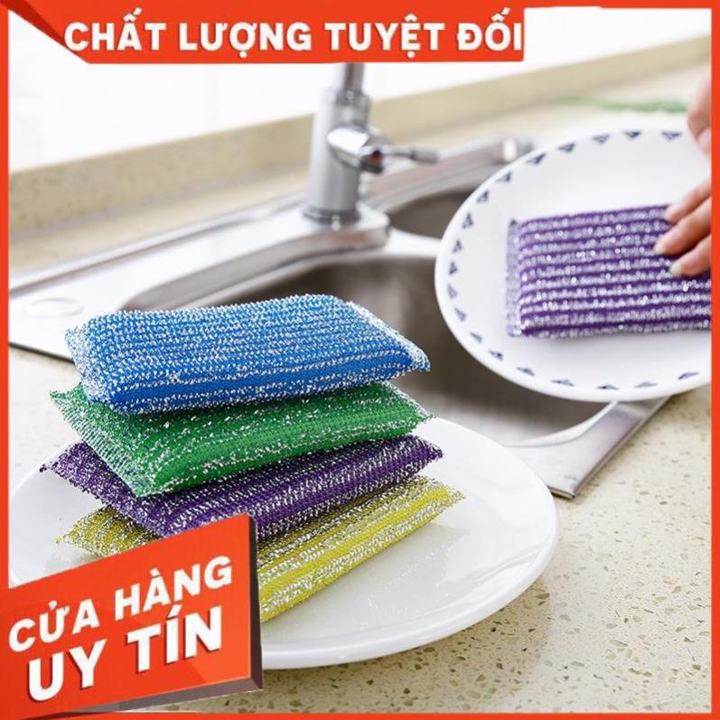 (Video Clip)  Bộ 4 Miếng Cọ Rửa Chén Bát, Cọ Xoong Nồi - GDNC0267