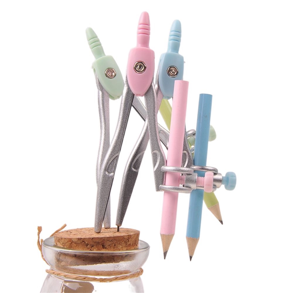 Bộ 8 Dụng Cụ Thước Compa Vẽ Hình Tam Giác Bằng Sắt Cho Học Sinh