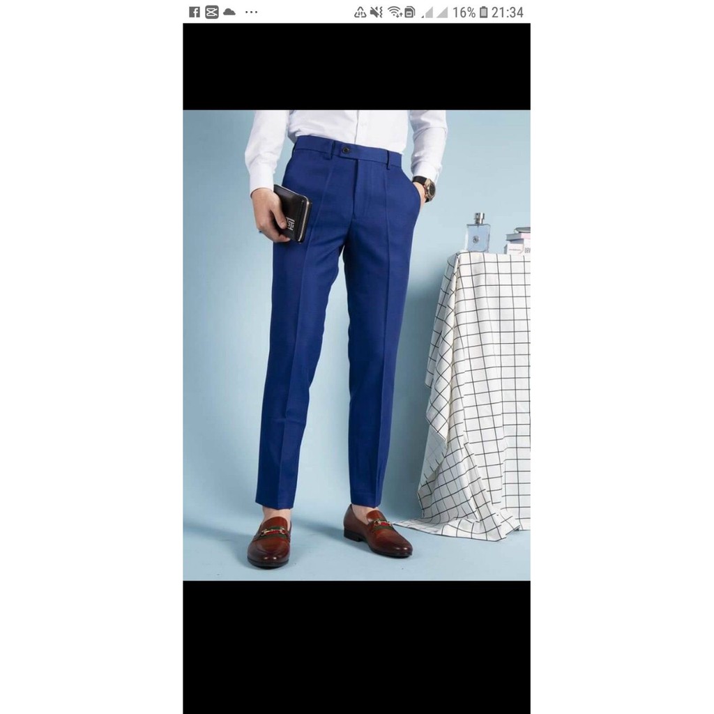 Quần âu nam vải chéo 79, phong cách trẻ Hàn Quốc, thời trang công sơ | BigBuy360 - bigbuy360.vn