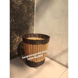 Sọt nhựa tròn giả mây