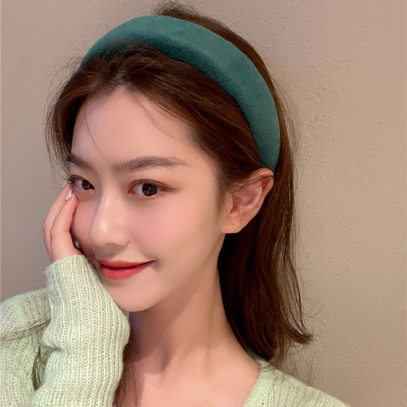 Băng đô vải màu trơn đơn giản thời trang mùa đông Hàn Quốc