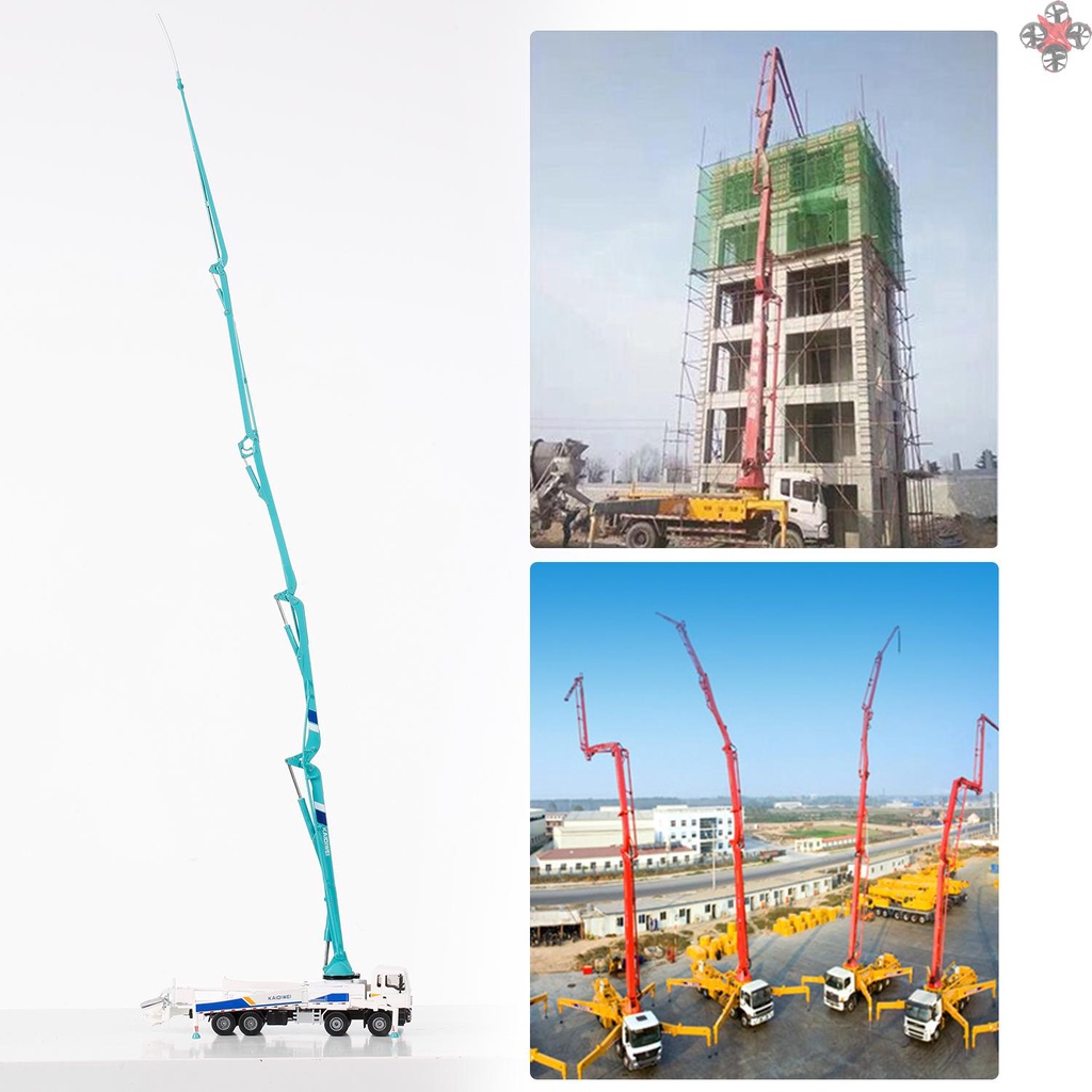 Mô Hình Xe Tải Xi Măng Bơm Bê Tông Bằng Hợp Kim Tỉ Lệ 1:55