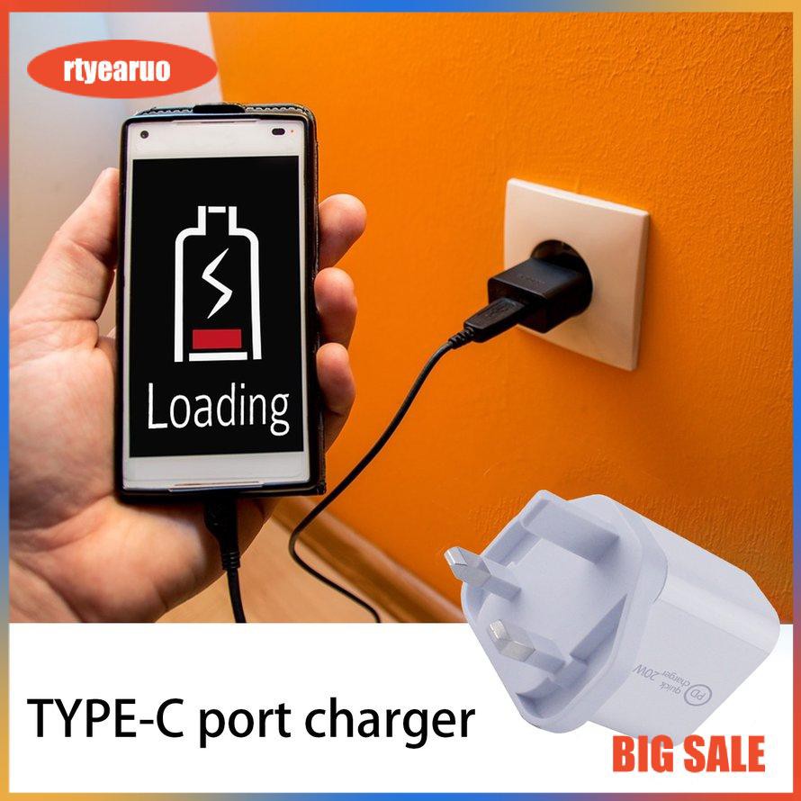 20W PD Charger Type-C USB Hub Wall Adapter Portable Quick Charging