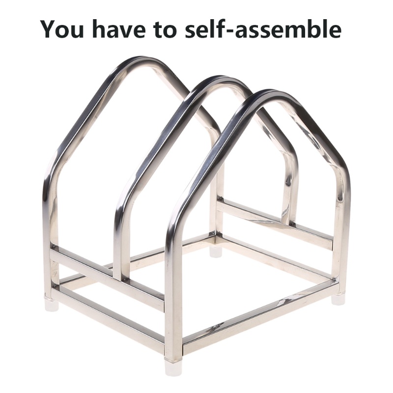 Giá Đỡ Nắp Nồi Hai Tầng Bằng Thép Không Gỉ Chống Trượt