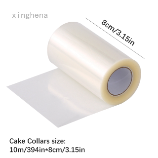 Xinghena.my Băng Keo Nhựa PP Cứng Trong Suốt Quấn Xung Quanh Viền Bánh Mousse Bánh Mousse