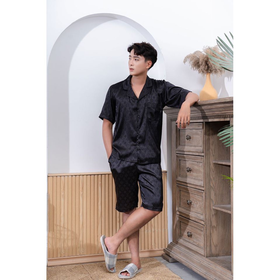 Đồ ngủ nam Pijama cao cấp lụa gấm may sẵn
