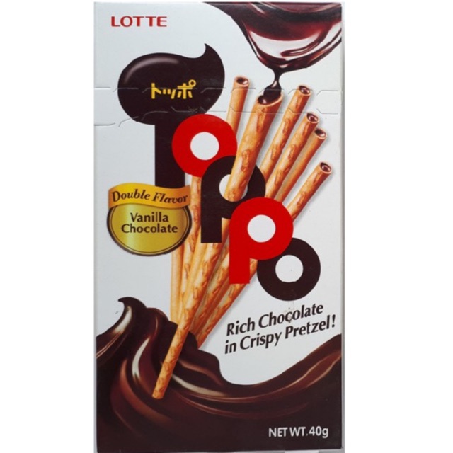 BÁNH QUE TOPPO LOTTE SOCOLA/ SPICY BBQ/ TOMYAM KUNG 40G