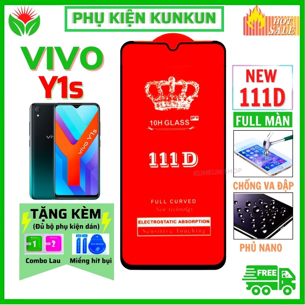 Kính Cường Lực Vivo Y1s - Dán Full màn hình 111D - Độ trong suốt cực cao - Chống bám vân tay tốt cho điện thoại