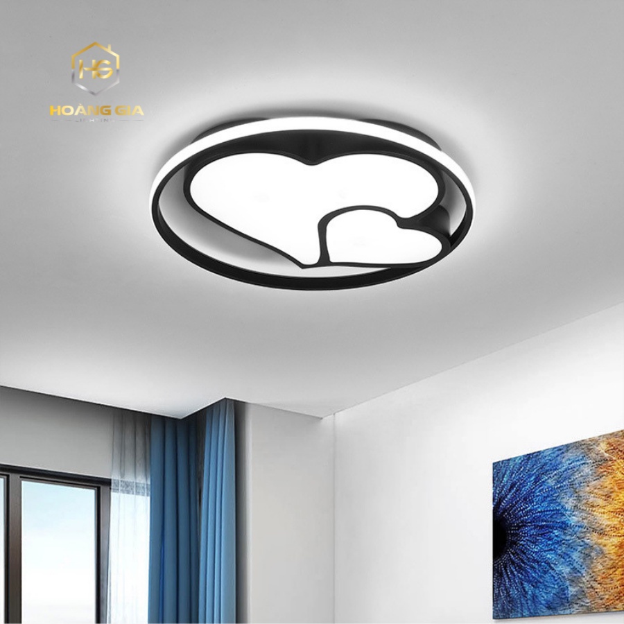 Đèn Ốp Trần - Đèn Trần Trang Trí Phòng Khách, Phòng Ăn, Phòng Ngủ Phong Cách Hiện Đại - kèm Điều Khiển bóng LED