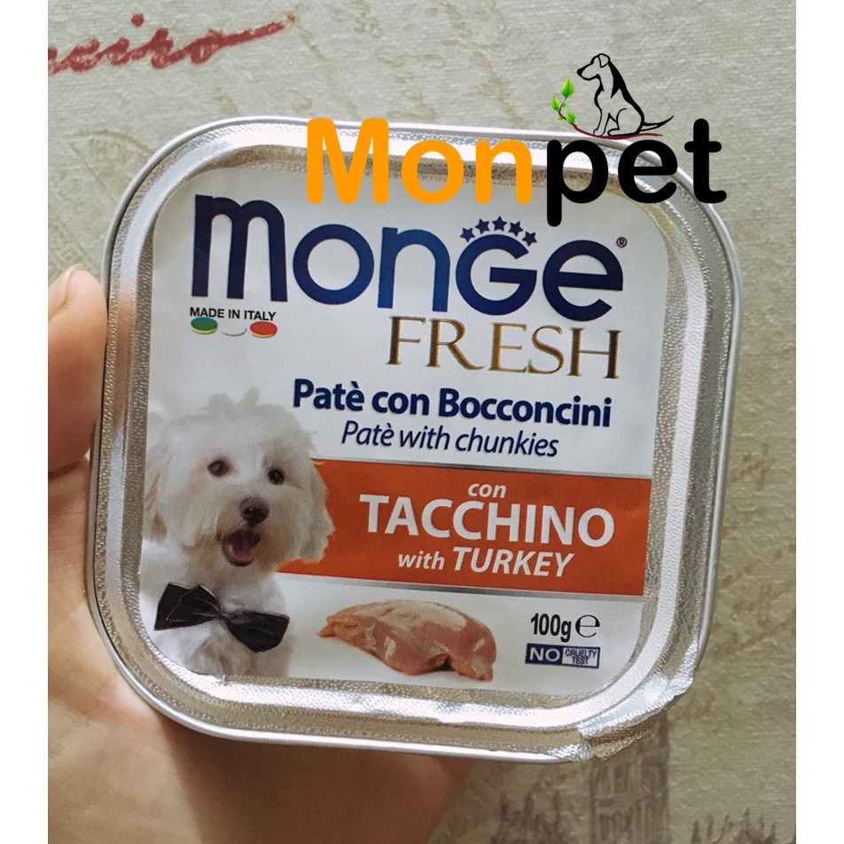 Pate Monge cho chó nhiều vị 100g