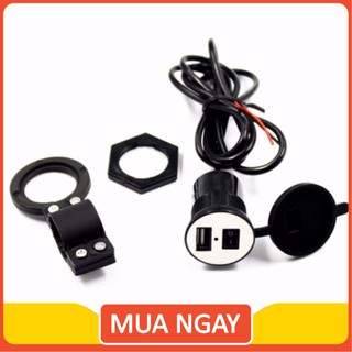 [SIÊU RẺ ]Sạc Điện Thoại Gắn xe máy có công tắc nắp chắn nước siêu khỏe