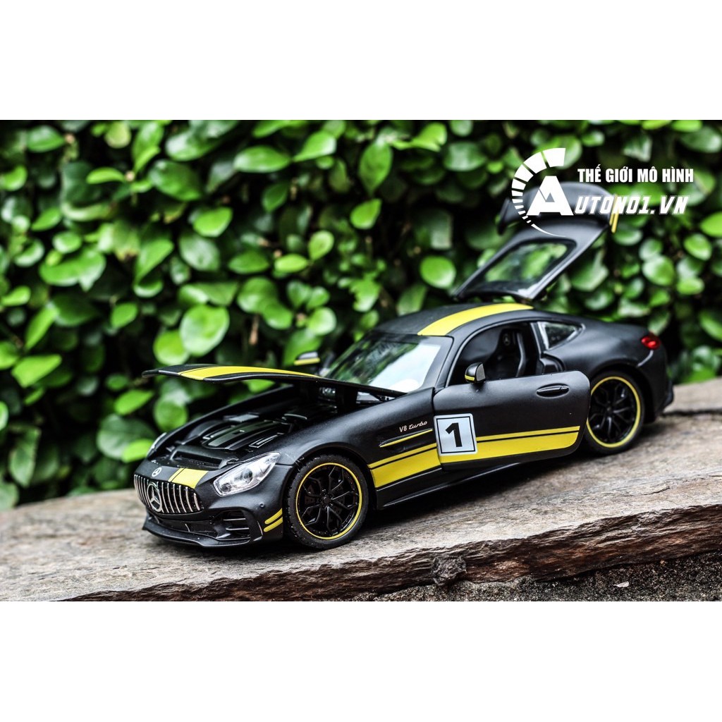 MÔ HÌNH XE MERCEDES AMG GT R MATT BLACK 1:24 CHE ZHI 6831