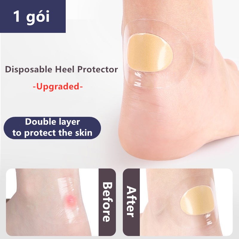Miếng Dán Gót Chân Chống Trầy Xước Trong Suốt Dùng Một Lần Tiện Dụng（Sản phẩm này là một gói 1 và phải được mua theo bội số của 2）