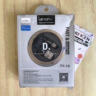 CÁP SẠC MICRO USB DÂY DẺO RÚT LECUN TY-10