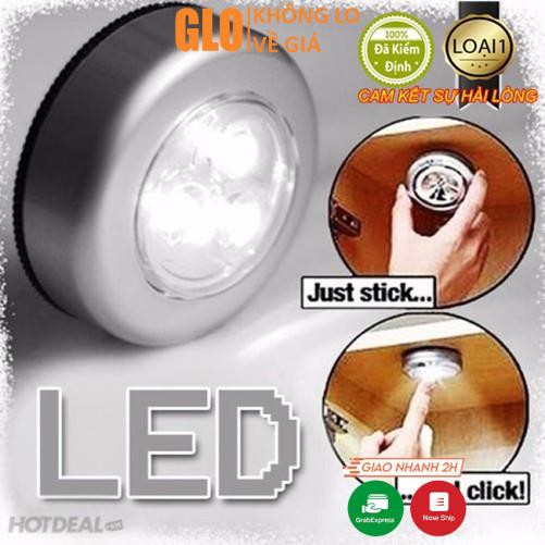 Bóng Đèn Led Dán Tường Thông Minh 3 Bóng Trang Trí Tủ Quần Áo, Nhà Bếp Stick Touch Lamp