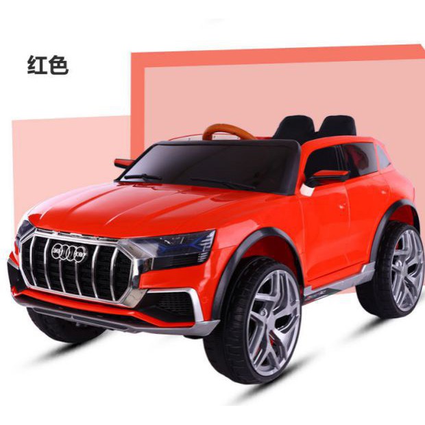 Ô tô xe điện đồ chơi AUDI JM2088 vận động cho bé 2 chỗ 4 động cơ (Đỏ-Trắng-Vàng)