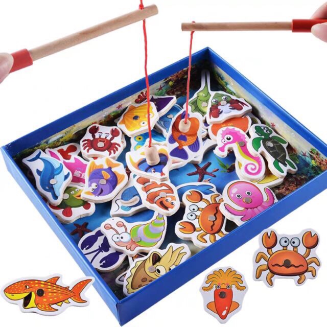 ĐỒ CHƠI CÂU CÁ GỖ 32 CON