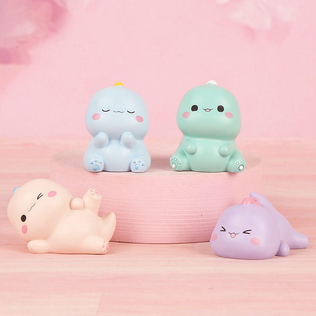 HARRIETT Đồ trang trí Khủng Long Hoạt Hình Bằng Nhựa Resin Dễ Thương Trang Trí Sân Vườn