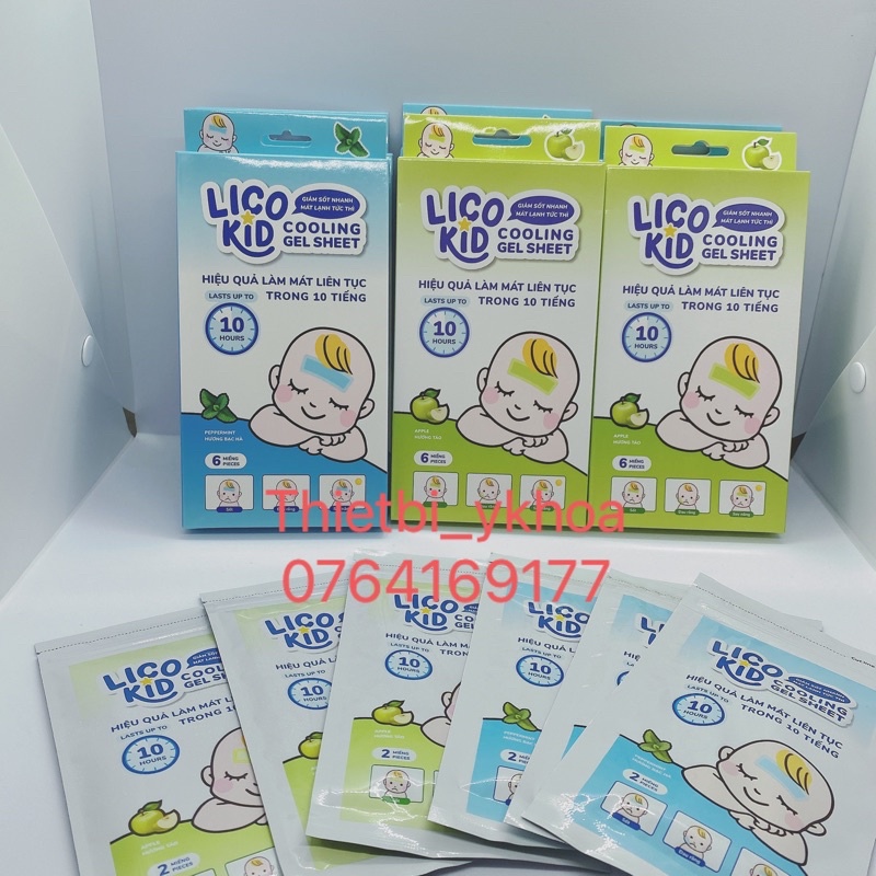 MIẾNG DÁN HẠ SỐT NHANH AN TOÀN CHO BÉ LICO KID NHIỀU HƯƠNG