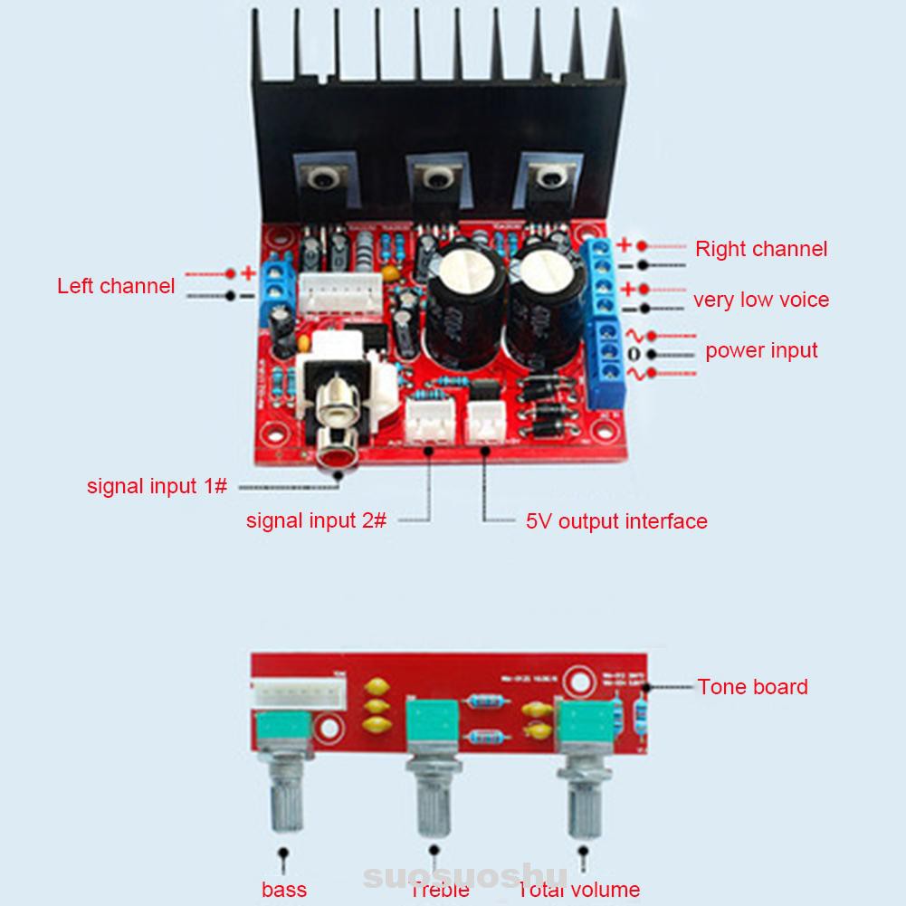 POWER CHANNEL Bảng Mạch Khuếch Đại Âm Thanh Công Suất Cao Tda2030A Hifi 2.1