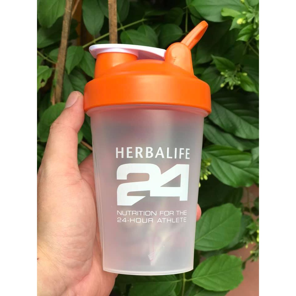 Bình lắc Shake, Herrrbalife, 400ml, logo mới 2023, có quai cầm, kèm lò xo