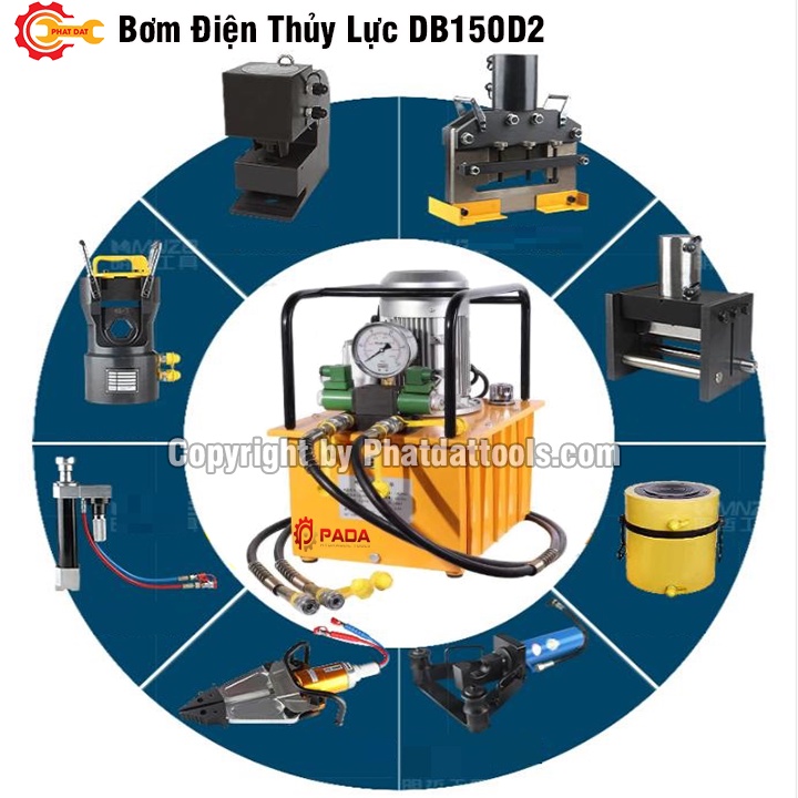 Bơm Điện Thủy Lực DB150D2-Van từ 2 đường dầu-Công suất 1500W-Bảo hành 6 tháng