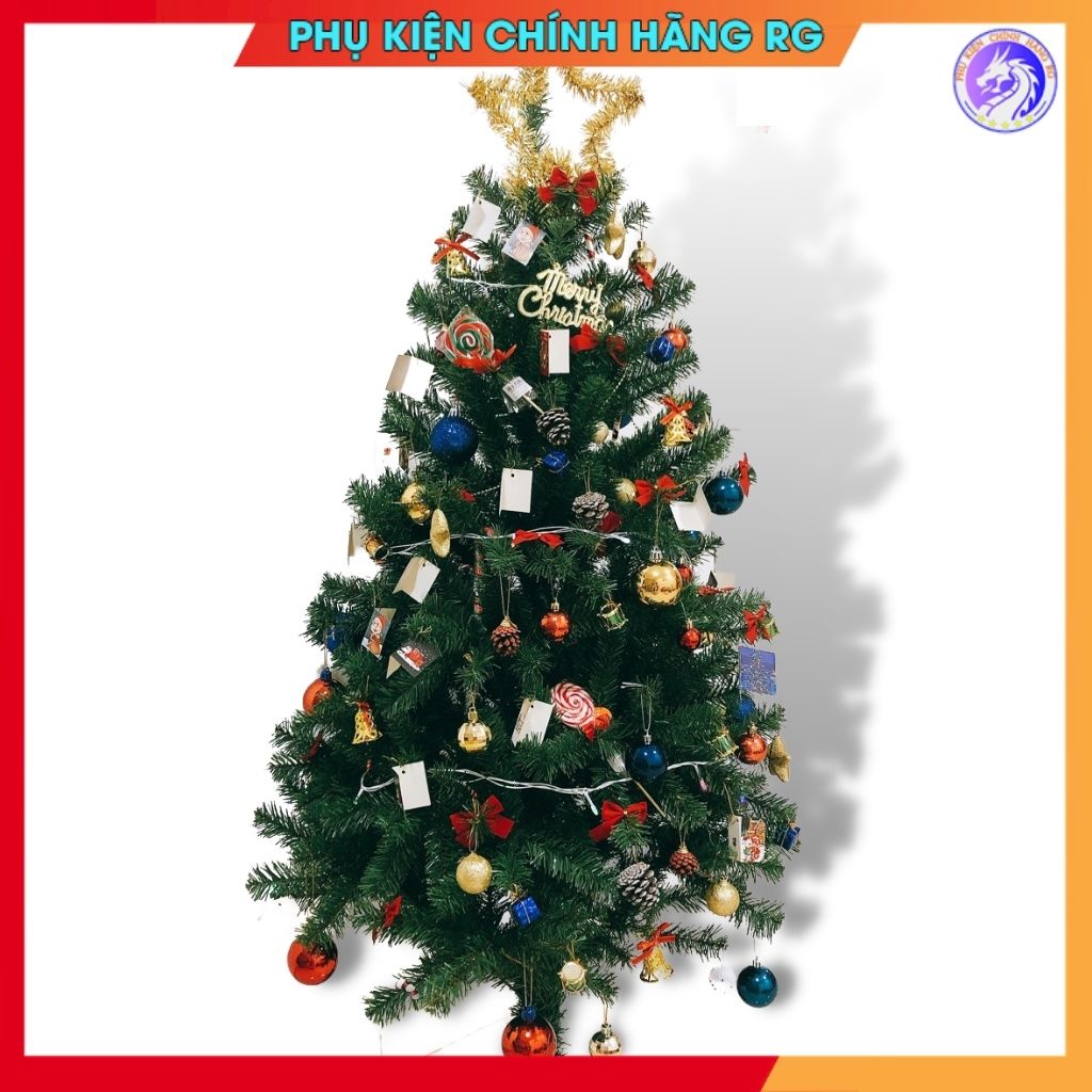 Cây thông noel mini trang trí nhà cửa kèm set phụ kiện siêu dễ thương 60cm/ 90cm/ 1m2 cây thông trang trí giáng sinh đẹp