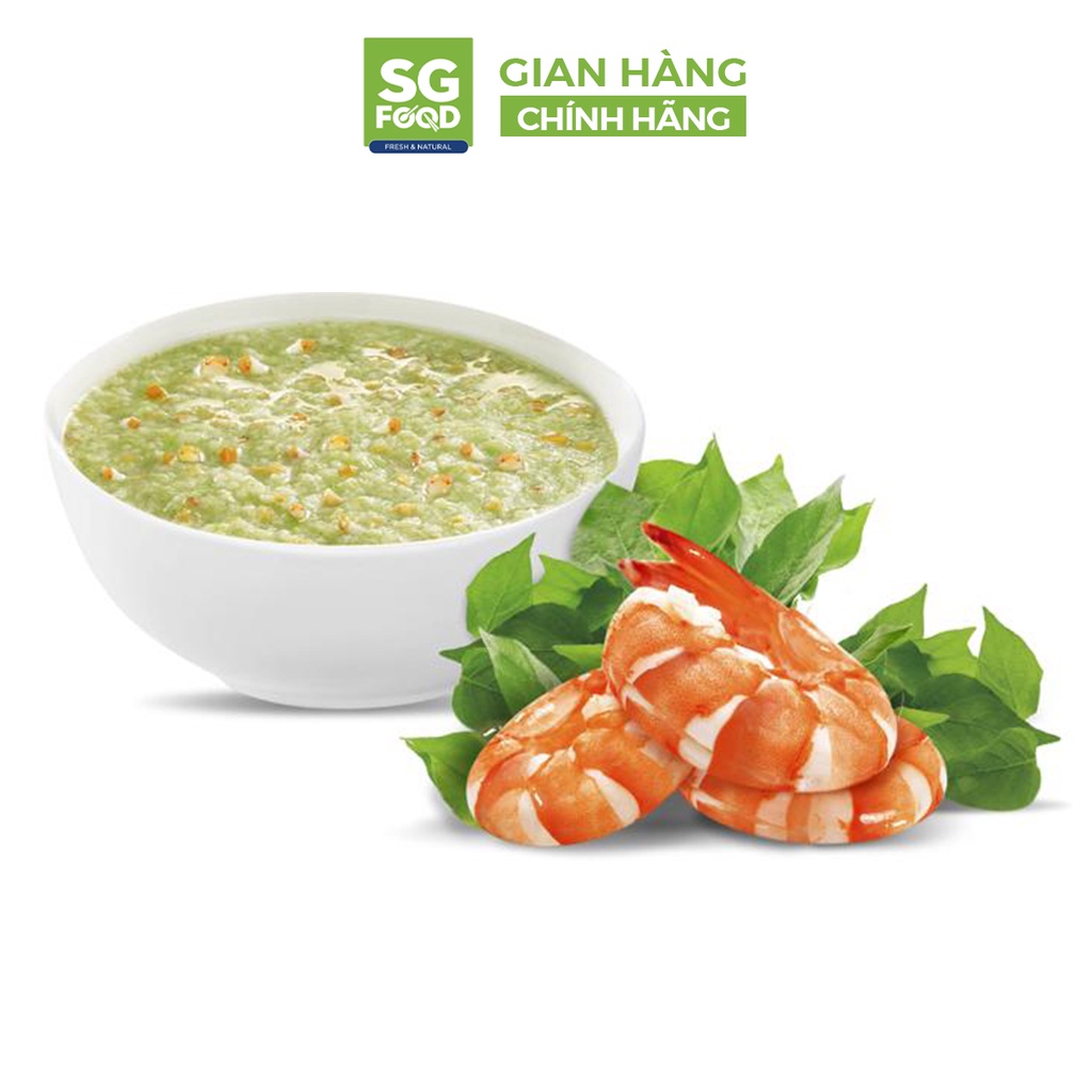 Cháo tươi ăn liền SGFOOD Baby 240gr tôm rau ngót nhật cà rốt cho bé từ 10 tháng tuổi