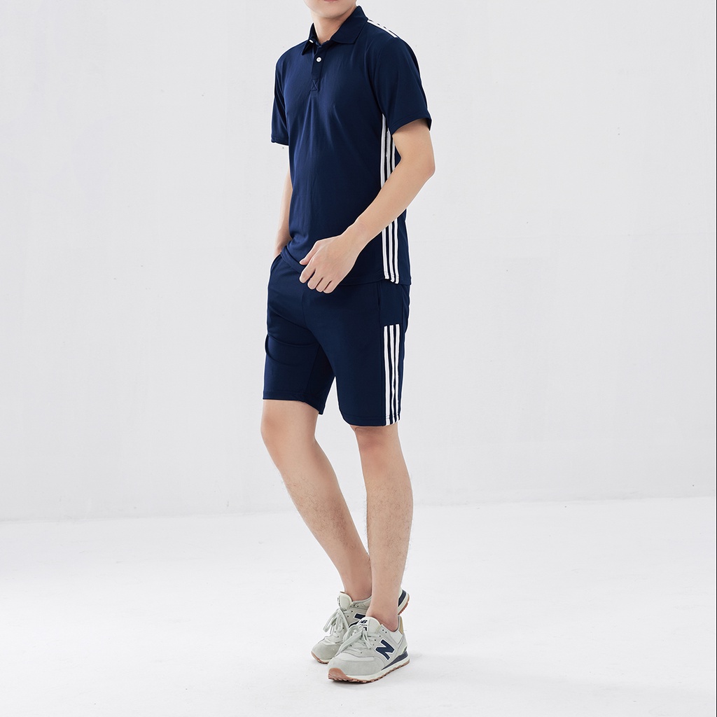 Bộ Thể Thao Nam Polo Cổ Bẻ Cotton Spandex Form Trẻ Trung 5 Màu - ROUGH