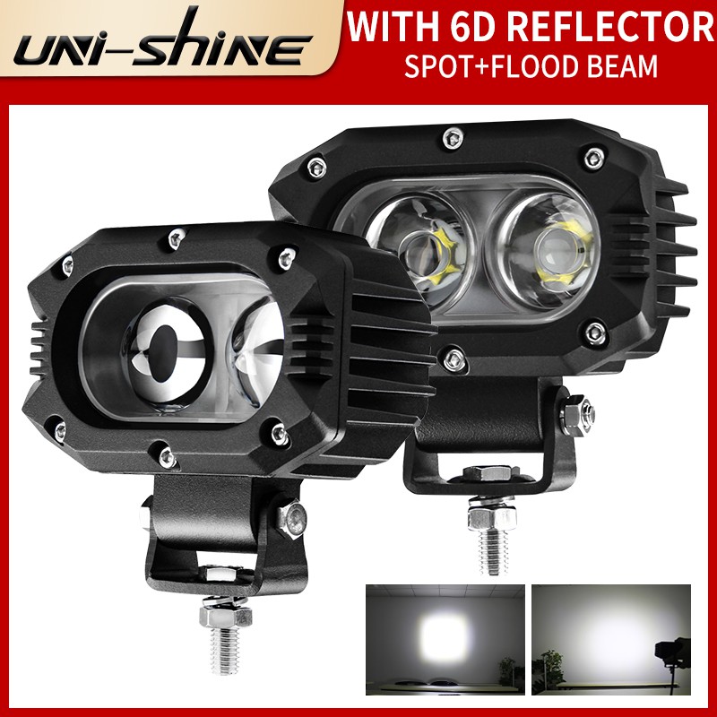 UNI-SHINE 4 "96W Siêu sáng LED Offroad Đèn LED làm việc tại điểm Chùm tia sáng DRL 4x4 LED Light ATV LED Bar cho yamaha y15zr lc135 Honda Hyundai Toyota Lada 4WD Xe tải ô tô SUV