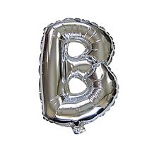 Bóng phao bảng chữ cái 40cm màu bạc mừng sinh nhật hpbd
