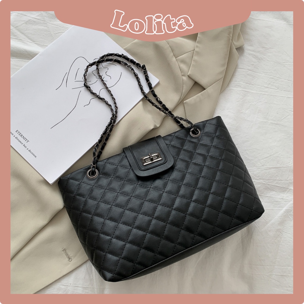 Túi xách tote da nữ bản to công sở basic LOLITA