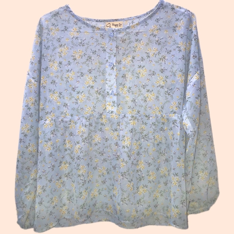 [NEW] Áo voan hoa nhí babydoll HAPPYZOO - Floral babydoll top | BigBuy360 - bigbuy360.vn