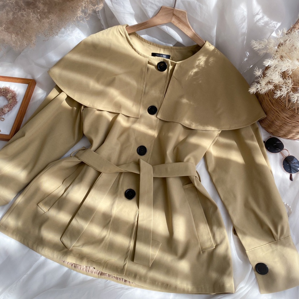 🌸ÁO KHOÁC KAKI CÚC ĐEN - CHẤT LIỆU CAO CẤP - MÀU NÂU NHẠT | BigBuy360 - bigbuy360.vn