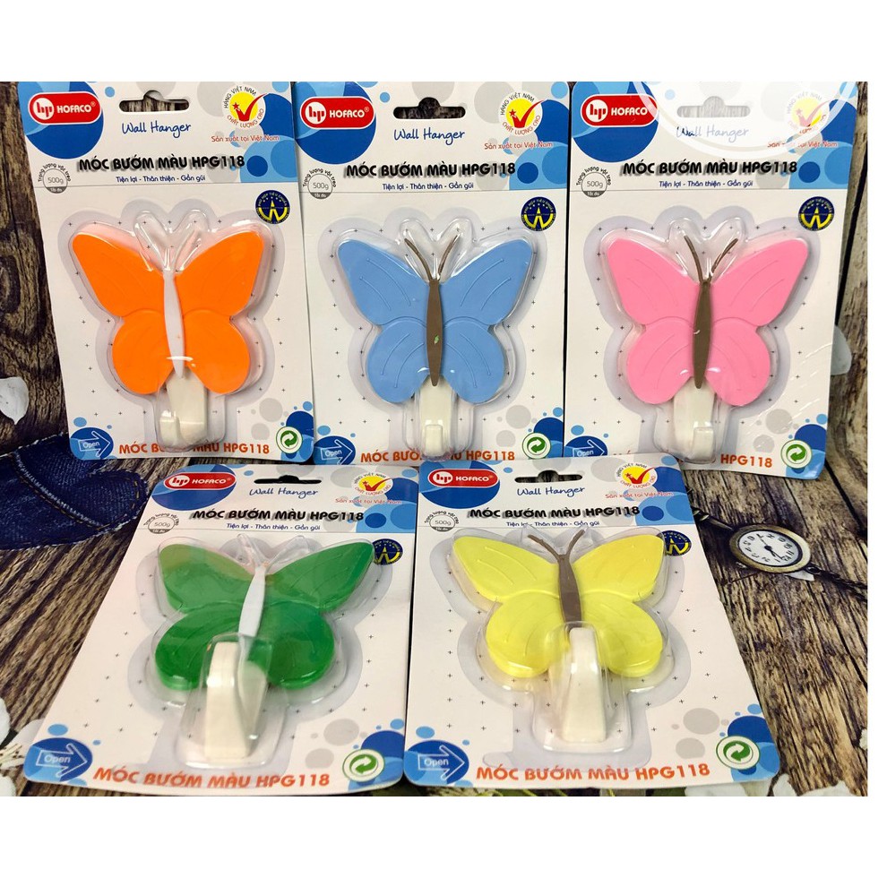 Móc dán tường hình con bướm Hofaco HPG118