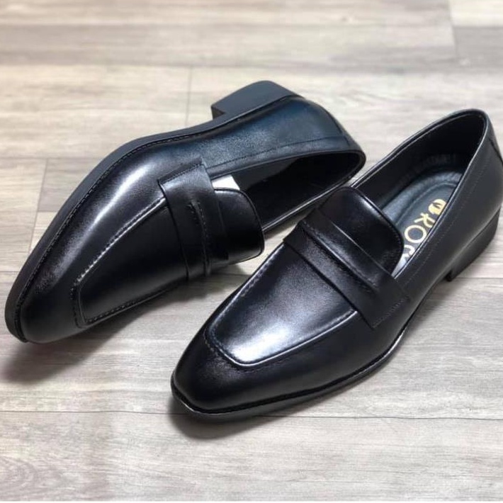 Giày lười da nam Penny Loafer cao cấp da bò thật bảo hành 12 tháng - Mã T179