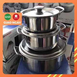 BỘ 3 NỒI INOX SHARP CAO CẤP