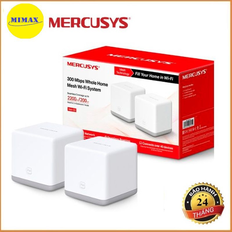 Bộ phát Wi-Fi Mesh Mercusys Tốc Độ 300Mbps Halo S3(3-pack)-Hàng Chính Hãng