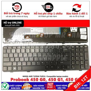 Bh12th] bàn phím laptop hp probook 450 dùng cho probook 450 g0, 450 g1, 450 g2